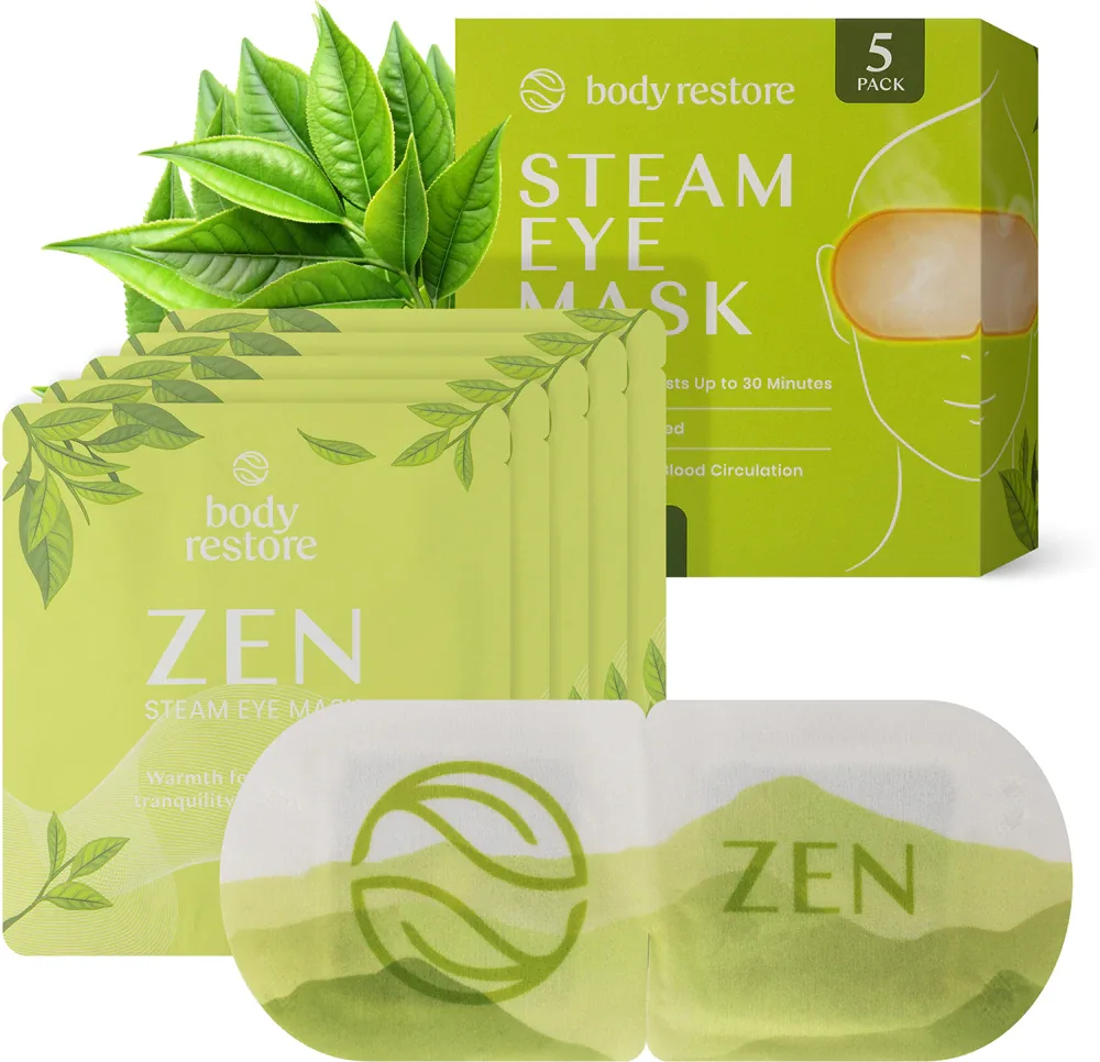 Body Restore Steam Eye Mask Green Tea - Маска для области вокруг глаз, 5 шт
