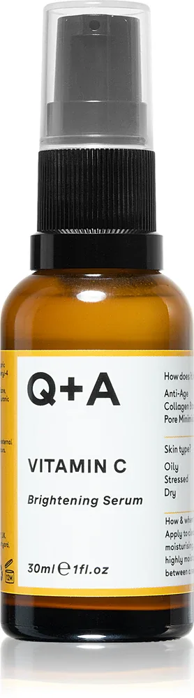 Q+A Vitamin C - в контексте того, что это сыворотка для лица: сыворотка с витамином С, осветляющая кожу, 30 мл