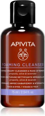 Apivita Cleansing Foaming Cleanser - Нежная очищающая пенка, 75 мл