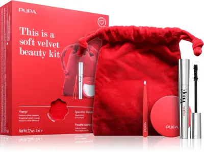 PUPA Milano Vamp! Kit – Mascara, Tweezers, Mirror - Подарочный набор для глаз, 1 шт