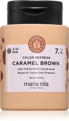 Maria Nila Colour Refresh - Нежная питательная маска без постоянных красящих пигментов, Caramel Brown 7.35 100 мл