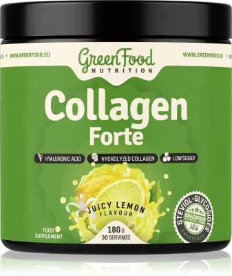 Коллаген GreenFood Nutrition Collagen Forte для суставов, кожи, волос и ногтей, вкус лимона, 180 г