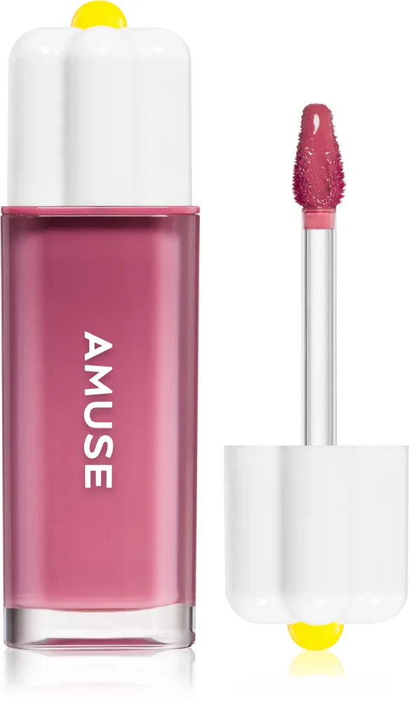 Блеск для губ AMUSE Dew Tint с высоким блеском, увлажняющий, 4 г, оттенок 09 Mauve Grape