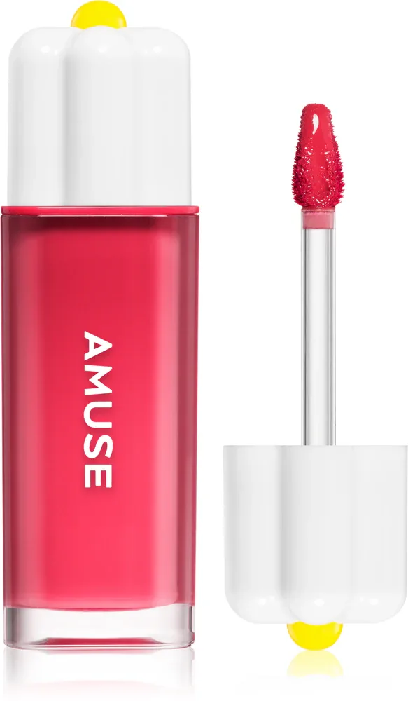 Блеск для губ AMUSE Dew Tint с высоким блеском, увлажняющий, 4 г, оттенок 01 La Vie En Coral