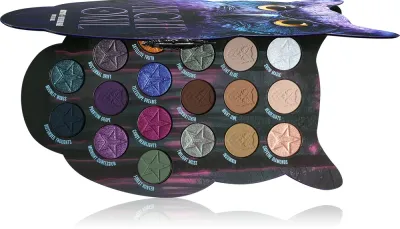 Палетка теней для век Jeffree Star Cosmetics Artisty Palette Night Owl с зеркальцем, матовые и блестящие оттенки, 18 × 1 г