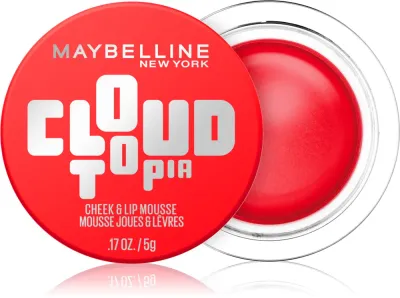 MAYBELLINE NEW YORK CloudTopia - Румяна для лица Maybelline CloudTopia с лёгкой текстурой, для естественного румянца, 5 г, 5 г, оттенок 03 Divine Crimson
