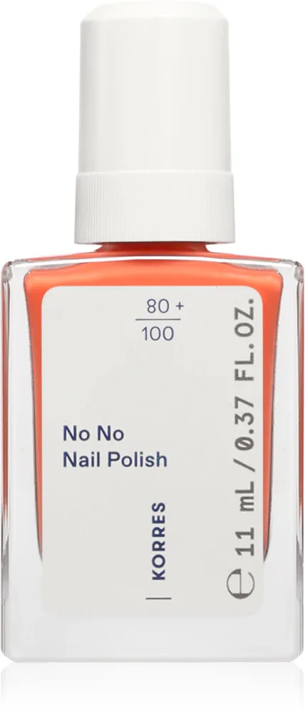 Лак для ногтей Korres No No Nail Polish ухаживающий, с миндальным маслом, 11 мл, оттенок 43 Summer Peach