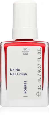 Лак для ногтей Korres No No Nail Polish ухаживающий, с миндальным маслом, 11 мл, оттенок 48 Coral Red