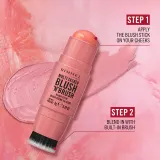 Rimmel Multi-Tasker Blush'N'brush - Румяна для щек в стике с кисточкой, 8 г, оттенок 100 Cotton Candy — фото 6