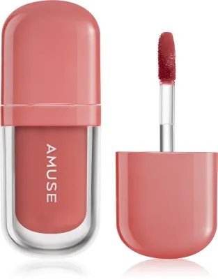 Блеск для губ AMUSE Bebe Tint с высоким блеском, увлажняющий, 3,8 г, оттенок 06 Pink Fig