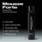Пенка для укладки волос Sebastian Professional Mousse Forte сильной фиксации, с эффектом объёма, 200 мл — фото 2