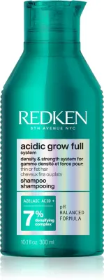 Redken Acidic Grow Full System - Шампунь для ослабленных и поврежденных волос, стимулирующий рост новых волос, 300 мл