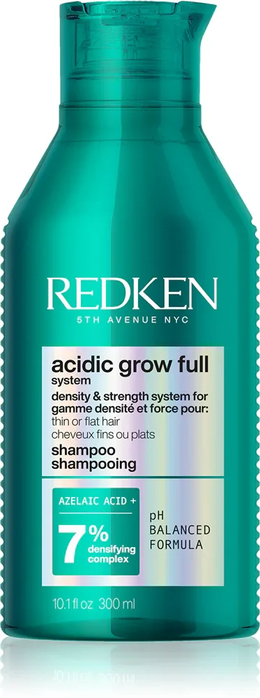 Redken Acidic Grow Full System - Шампунь для ослабленных и поврежденных волос, стимулирующий рост новых волос, 300 мл
