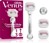 Gillette Venus PRO ComfortGlide Sugarberry - Женский бритвенный станок с держателем для душа + ostrza zapasowe, 5 шт — фото 1