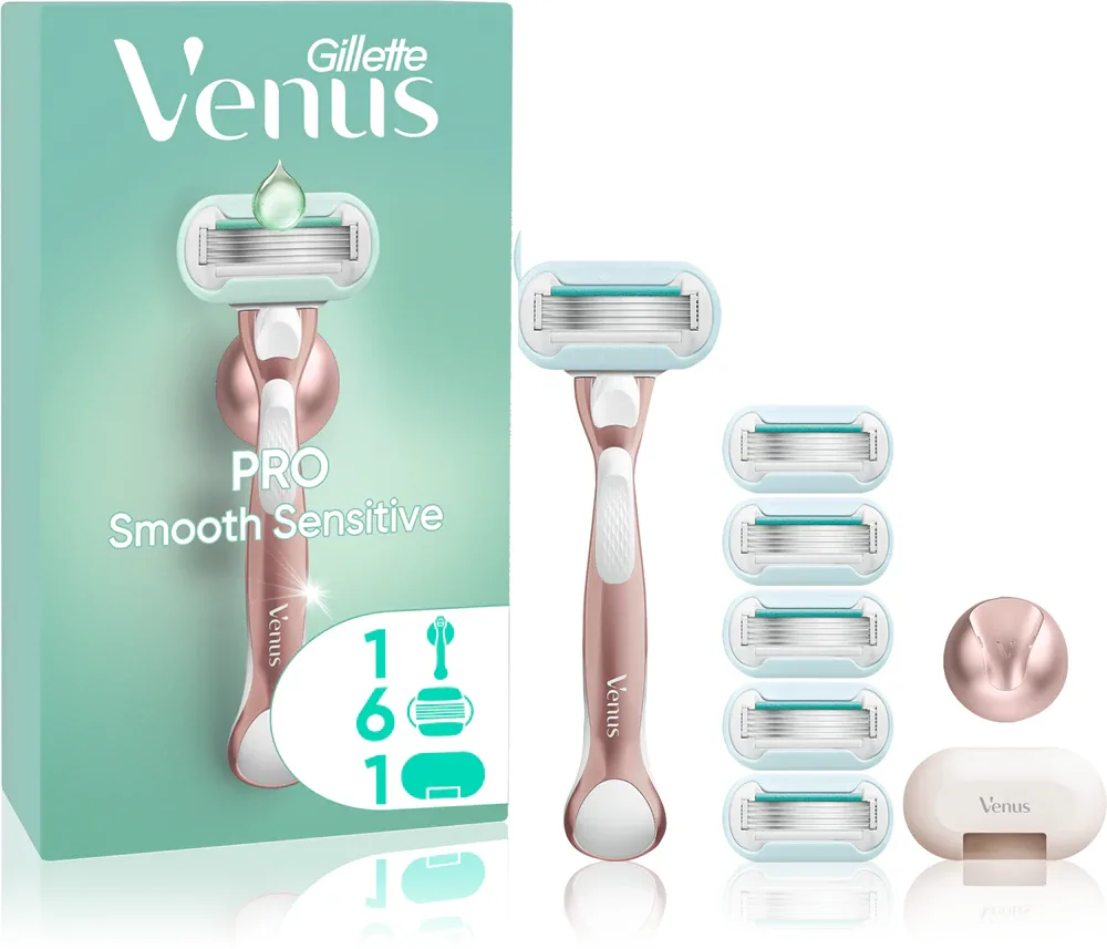 Gillette Venus PRO Smooth Sensitive - набор для бритья для женщин, 9 шт