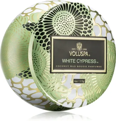 VOLUSPA Japonica Holiday White Cypress - Ароматическая свеча в банке w puszcze, 113 г