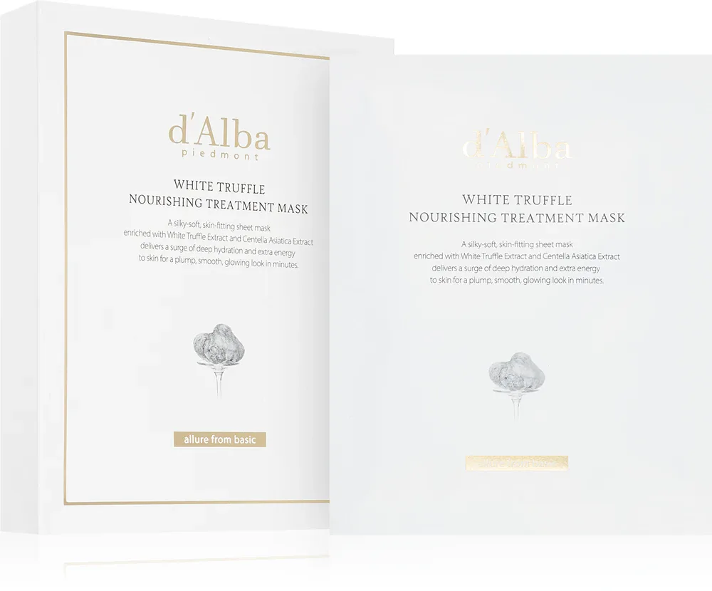 d'Alba White Truffle Nourishing Treatment Mask - Интенсивная увлажняющая маска для лица с успокаивающим действием, 5 мл