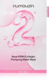 Numbuzin No. 2 Rose PDRN Collagen Plumping Sheet Mask - Увлажняющая маска в тканевом листе с эффектом осветления, 5 шт — фото 1
