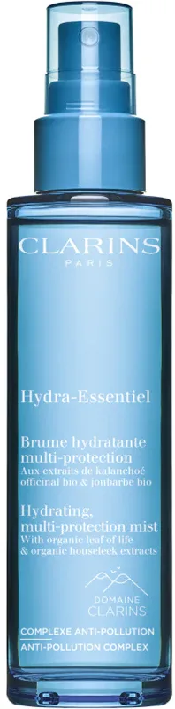 Clarins Hydra-Essentiel Hydrating Multi-Protection Mist - Увлажняющий защитный спрей с атомайзером, 75 мл