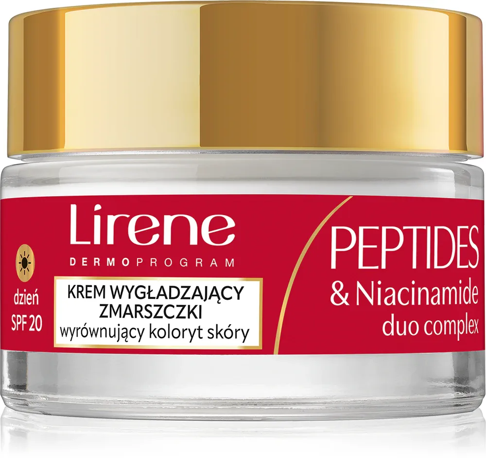 Lirene Peptides & Niacinamide Duo Complex - Укрепляющий антивозрастной дневной крем для зрелой кожи SPF20, 50 мл