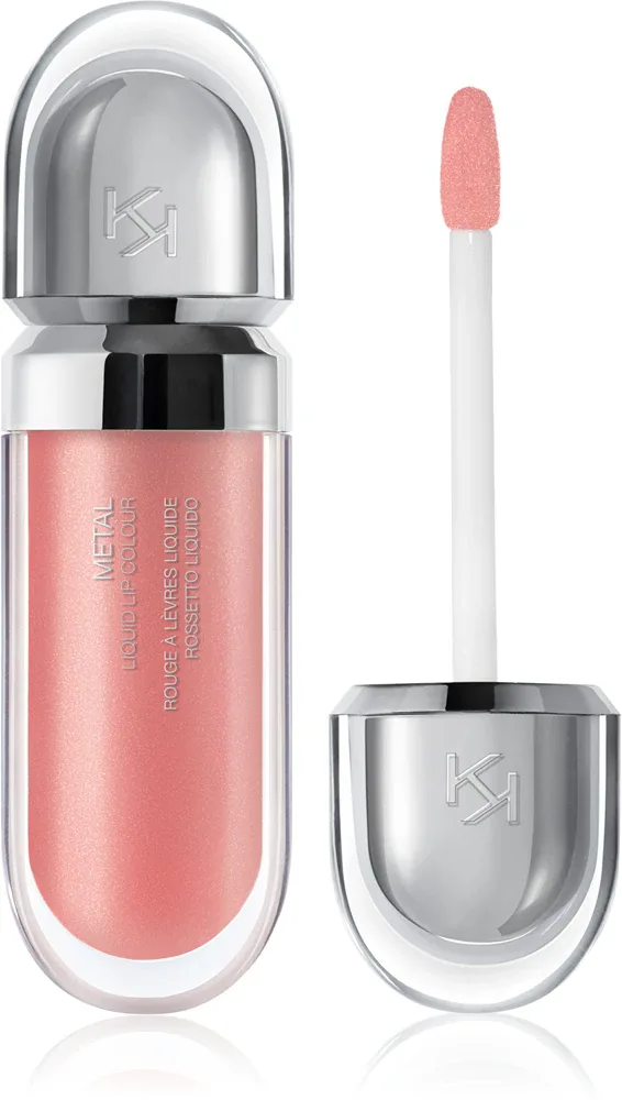 KIKO Milano Metal - Металлическая жидкая помада, 6.5 мл, оттенок 01 Rosy Nude