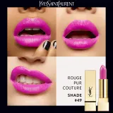 Yves Saint Laurent Rouge Pur Couture - Помада с увлажняющим действием, 3.8 г, оттенок 49 Tropical Pink — фото 3