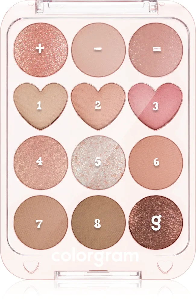 Colorgram Pin Point Eyeshadow Palette - Палетка теней для век, придающая идеальный вид, 9.9 г, оттенок 01 Peach+Coral