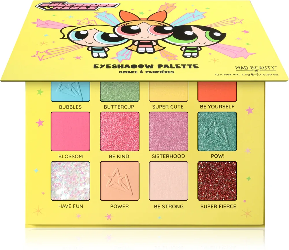 Mad Beauty The Powerpuff Girls - Палетка теней для век, 12 г