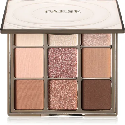 Палетка теней для век Paese Self Glow Eyeshadow Palette бежевая, матовые и мерцающие, оттенок 12 г