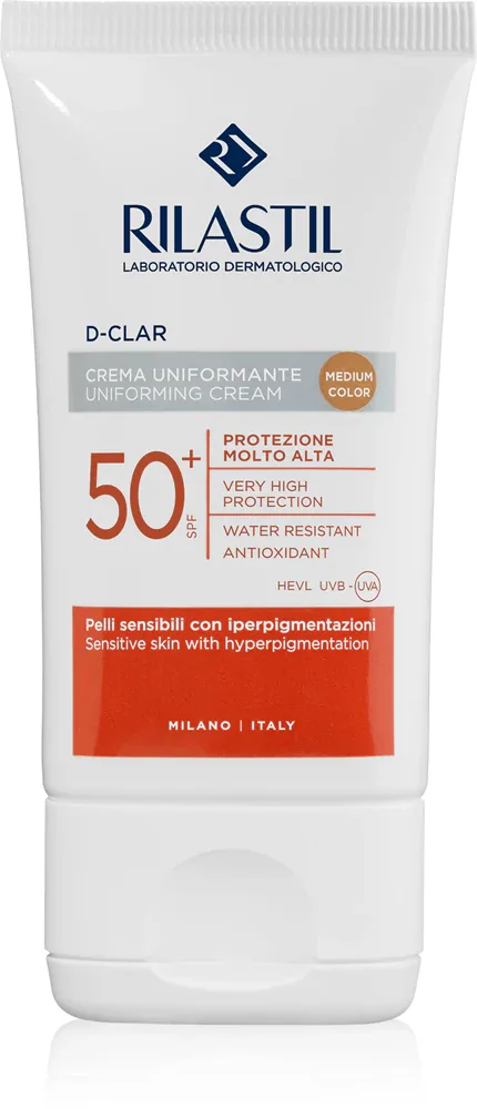 Rilastil D-Clar - Защитный тонирующий крем против пигментации SPF 50+, 40 мл, оттенок Medium