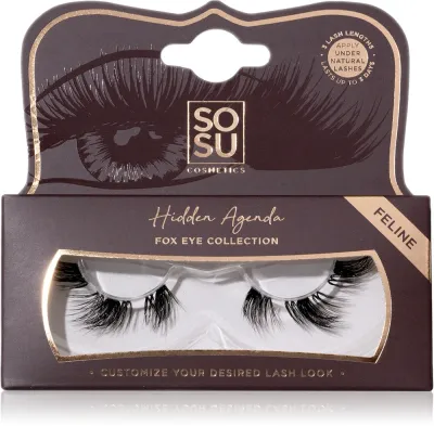 SOSU Cosmetics Hidden Agenda Fox Eye Collection - искусственные ресницы, 1 шт, оттенок Feline