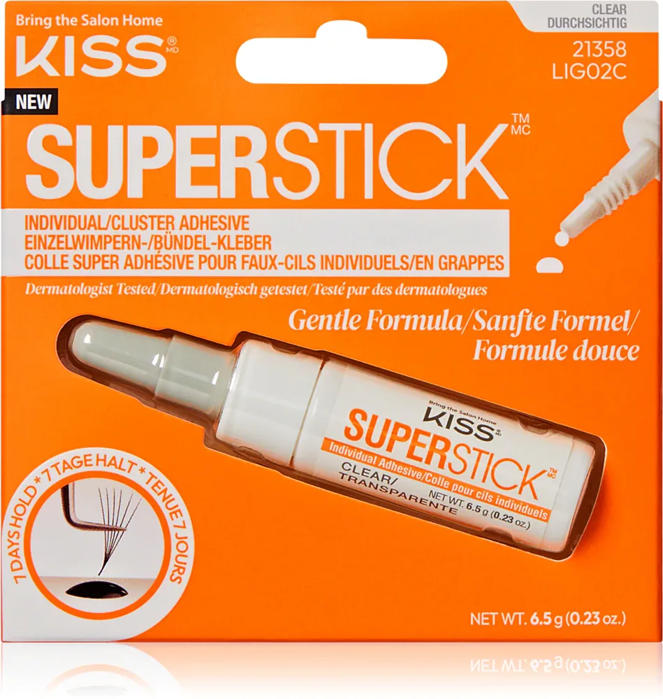 KISS Superstick Glue - Клей для накладных ресниц, 6.5 г