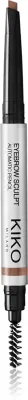 KIKO Milano Eyebrow Sculpt - Автоматический карандаш для бровей с кисточкой, оттенок 03 Brunettes