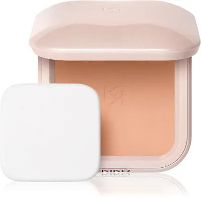 KIKO Milano Skin Lover Refining Face Powder Foundation - Компактный пудровый тональный крем с матовым финишем, 10 г, оттенок 05 Warm Apricot