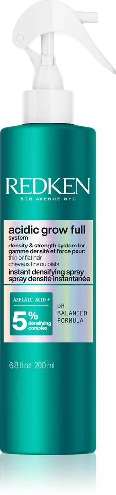 Redken Acidic Grow Full System Instant Densifying Spray - Спрей для объема для идеального вида волос, 190 мл