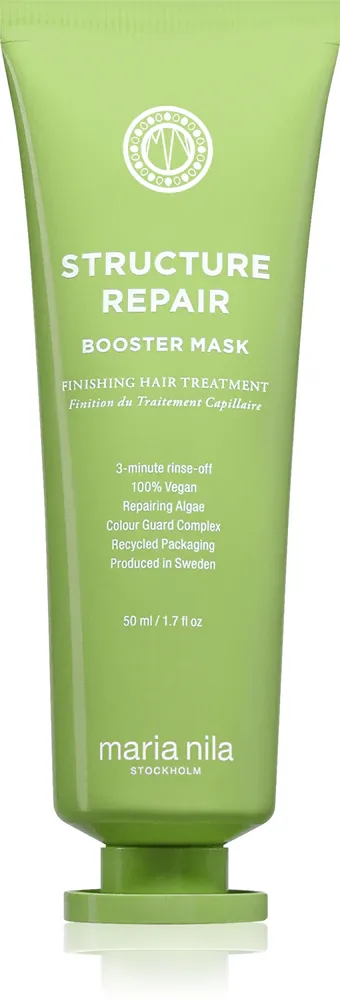 Maria Nila Structure Repair Booster Mask - Маска глубокого питания для сухих, поврежденных и химически обработанных волос, 50 мл