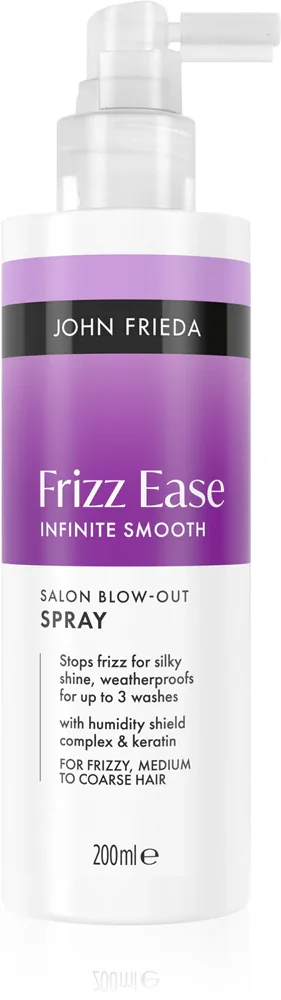 John Frieda Frizz Ease Salon Blow - Out Spray - Спрей для выравнивания волос перед высокой температурой, 200 мл