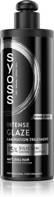 Syoss Intense Glaze Lamination Treatment - Интенсивный уход для придания блеска и смягчения волос, 200 мл
