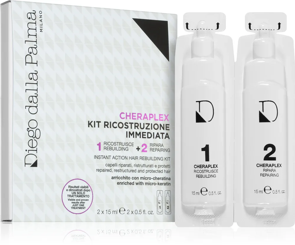 Diego dalla Palma Cheraplex Instant Action Hair Rebuilding Kit - Двухфазный уход для волос, 2 мл