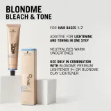 Schwarzkopf Professional Blondme Bleach & Tone - Светящее и тонизирующее средство, 60 мл, оттенок Matt Additive — фото 3