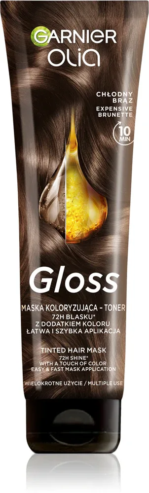 Garnier Olia Gloss - Окрашивающая маска для волос, 150 мл, оттенок Expensive Brunette