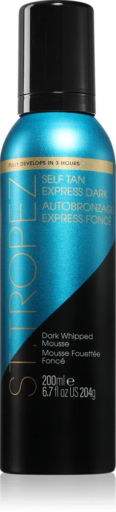St.Tropez Self Tan Express Dark Whipped Mousse - Быстро высыхающий самозагорающий пенка, 200 мл