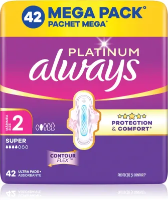 Always Platinum Super Size 2 - Прокладки с крылышками, 42 шт