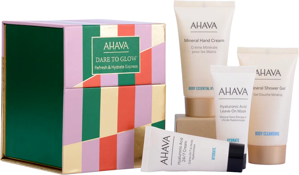 AHAVA Dare to Glow Refresh & Hydrate Express - Подарочный набор для тела и лица