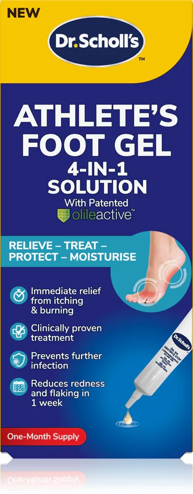 Scholl Dr. Scholl's Athlete's Foot Gel - Спокойный гель для ног, 1 шт