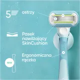 Gillette Venus Extra Smooth - Женский бритвенный станок с держателем для душа + ostrza zapasowe, 6 шт — фото 3