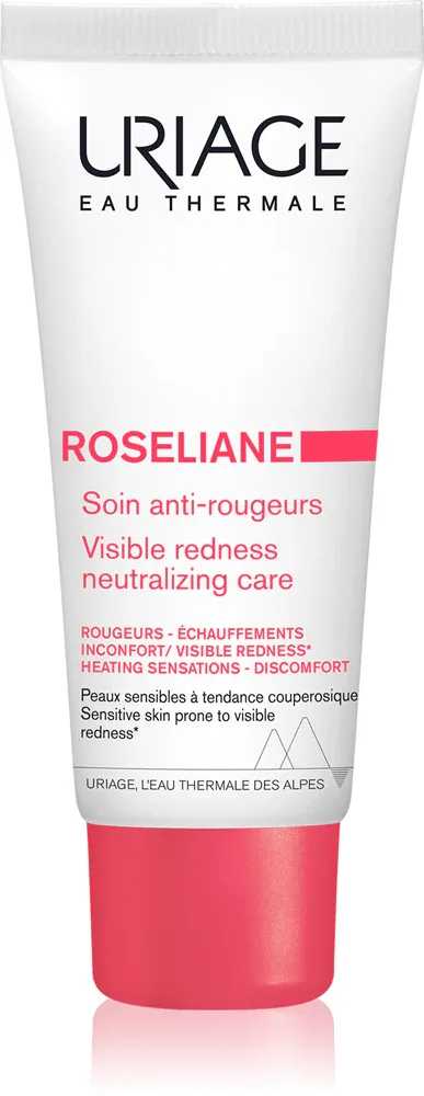Uriage Roseliane Visible Redness-Neutralizing Care - Успокаивающий крем для чувствительной кожи с склонностью к покраснениям, 40 мл
