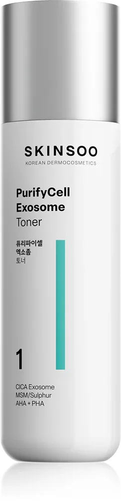 SKINSOO PurifyCell Exosome Toner - Смягчающий тоник для регулирования себума, 200 мл