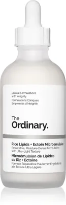 The Ordinary Rice Lipids + Ectoin Microemulsion - Легкий увлажняющий эмульсия для смягчения, 120 мл