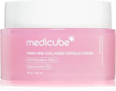 medicube PDRN Pink Collagen Capsule Cream - Увлажняющий крем для лица с укрепляющим эффектом, 55 г